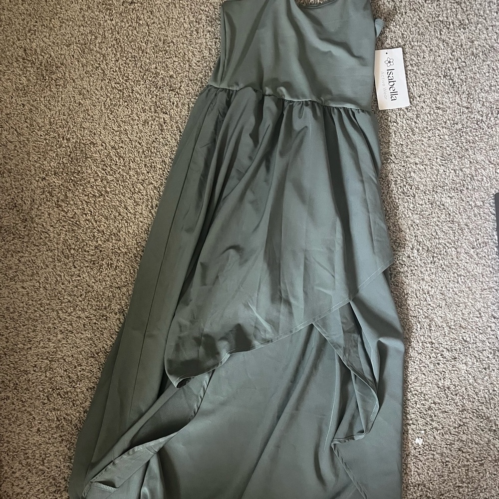 Isabella Activewear Green Sleeveless Maxi Dress